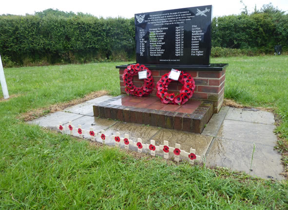 Twelve crosses mark the loss of 12 brave men